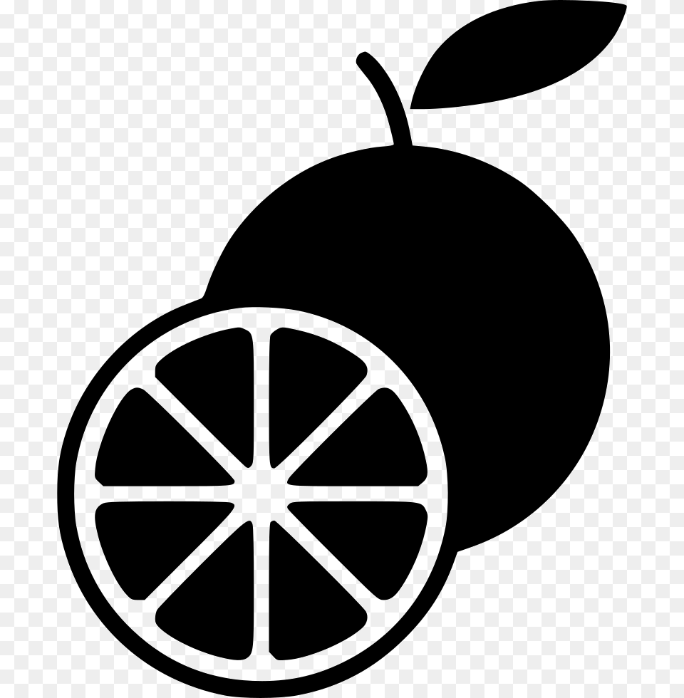 Citrus Lemon Icon, Stencil, Food, Fruit, Plant Png