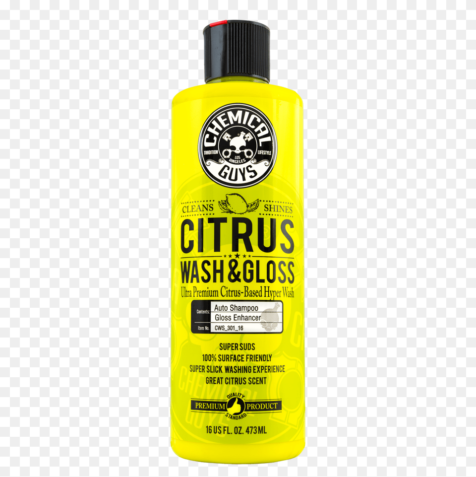 Citrus Wash Ampamp Chemical Guys Citrus Wash And Gloss, Bottle, Shampoo, Cosmetics, Perfume Free Png Download