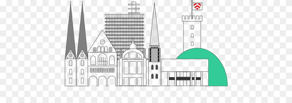 City Architecture, Tower, Spire, Church Free Png Download