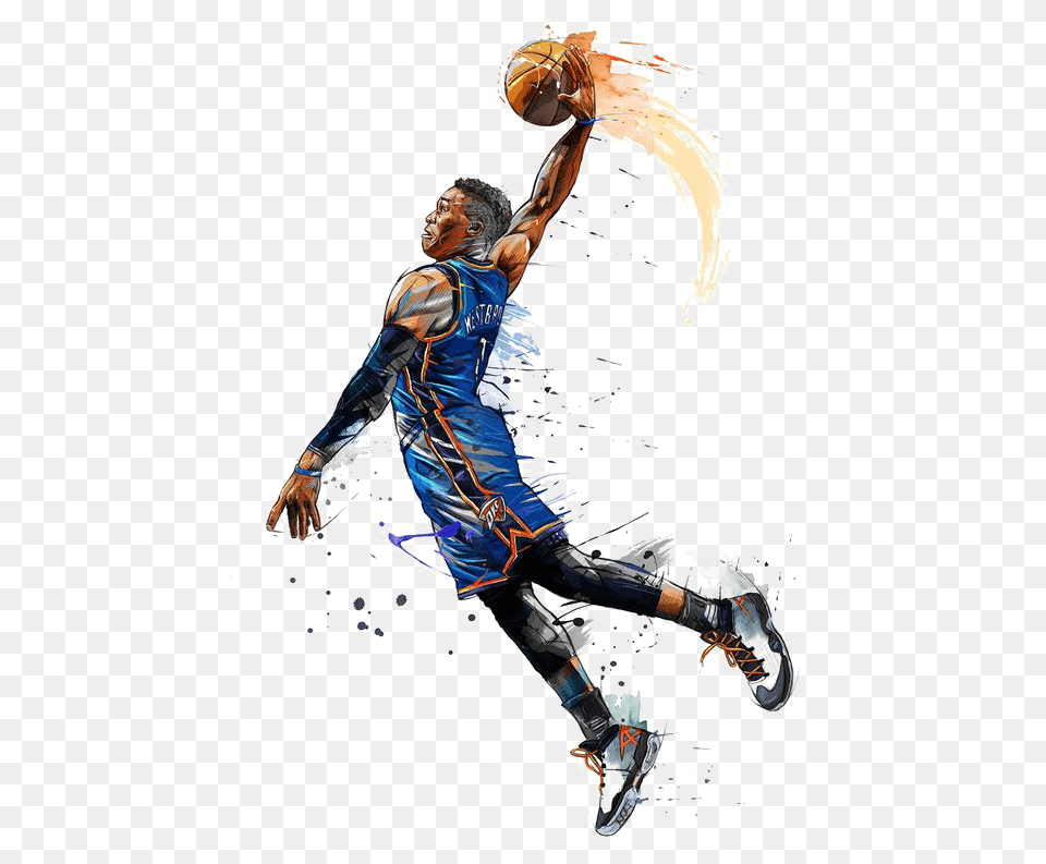 City Basketball Player Thunder Oklahoma All Star Basketball Players Art, Adult, Person, Woman, Female Free Png Download