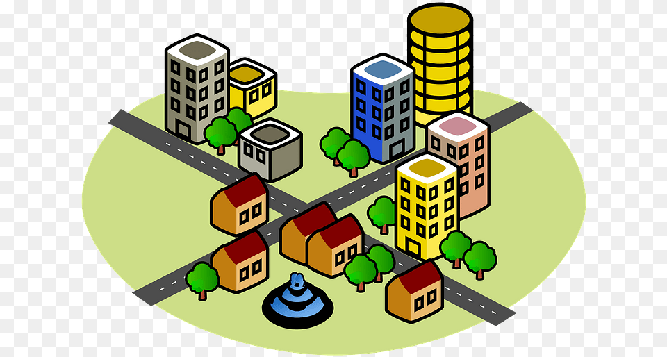 City Before Earthquakedisaster Clipart Eruption Of Volcano Clipart, Neighborhood, Urban, Road, Dynamite Free Png