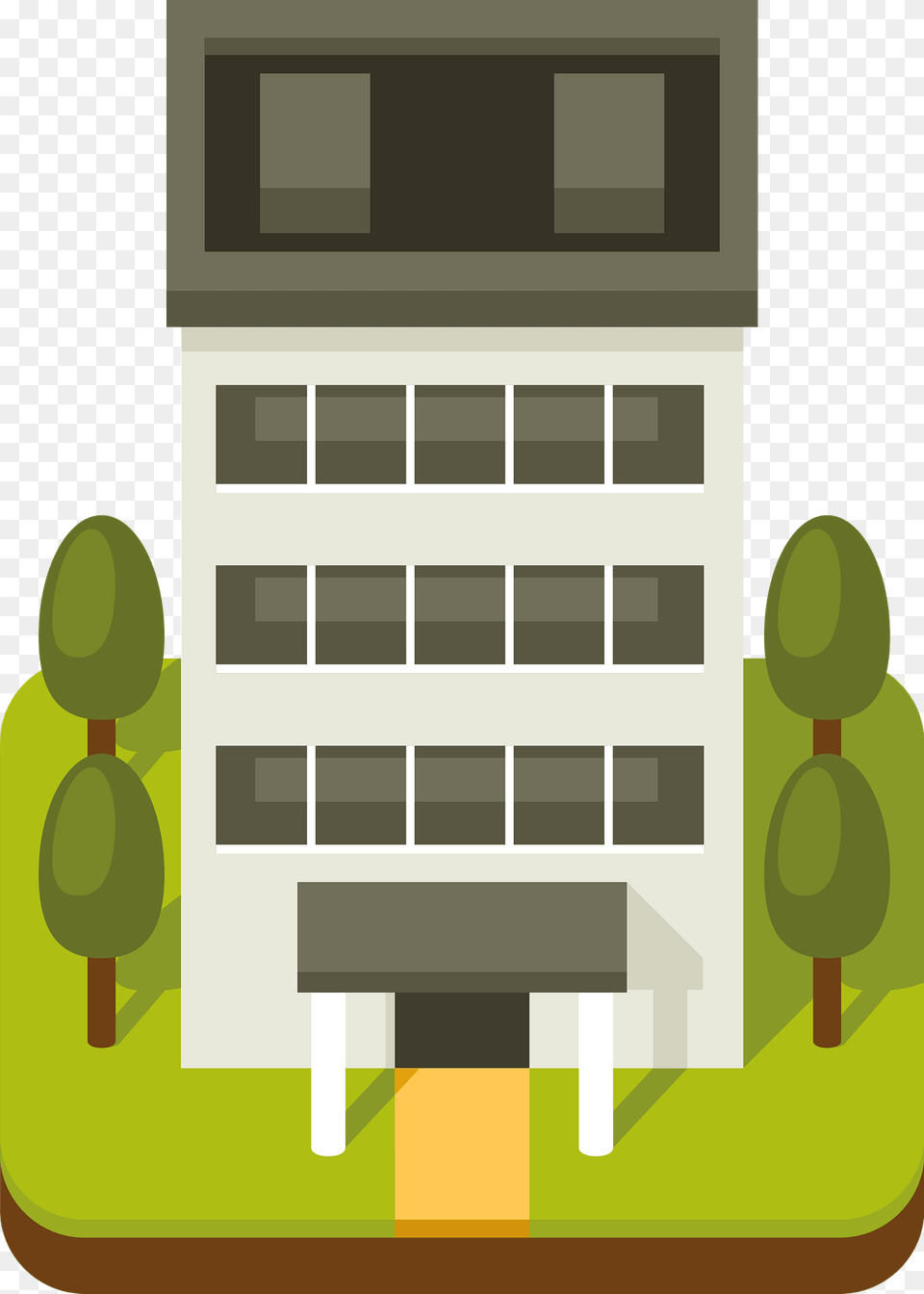 City Building With Trees Clipart, Architecture, Office Building, Electronics Free Png Download