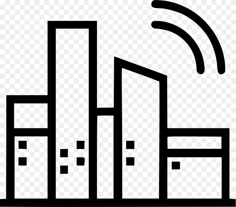 City Buildings Signal Wireless Icon Stencil, Text, Number, Symbol Free Png Download