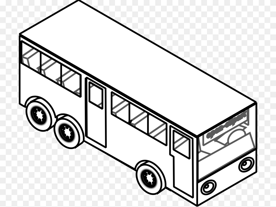 City Bus Clipart Black And White, Vehicle, Transportation, Machine, Wheel Free Png Download