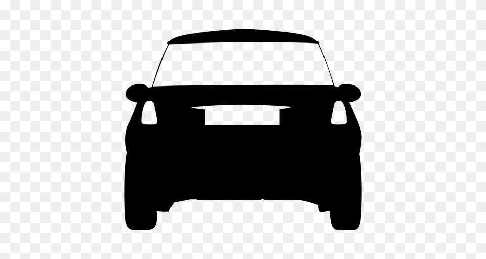 City Car Rear View Silhouette, Transportation, Vehicle Free Png