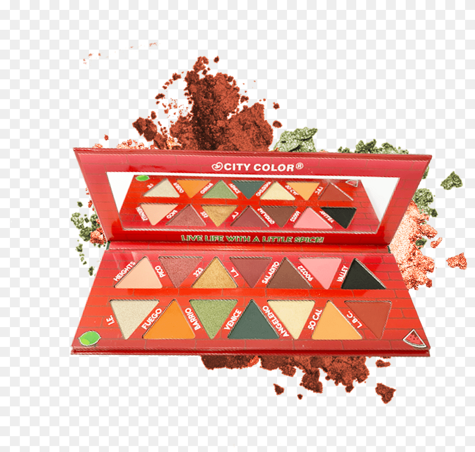 City Color La Pina Eyeshadow Palette, Face, Head, Person, Paint Container Png