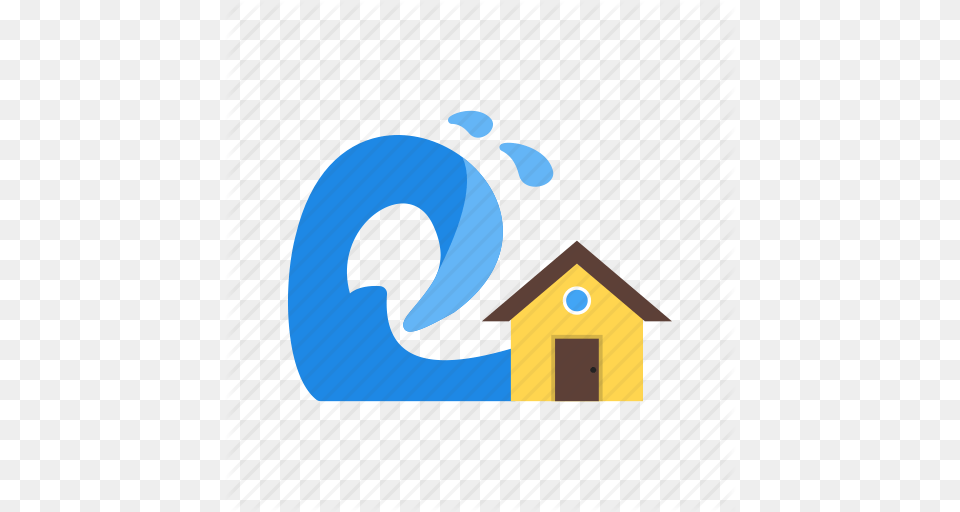 City Disaster Hurricane Sea Tidal Tsunami Wave Icon, Dog House Free Transparent Png