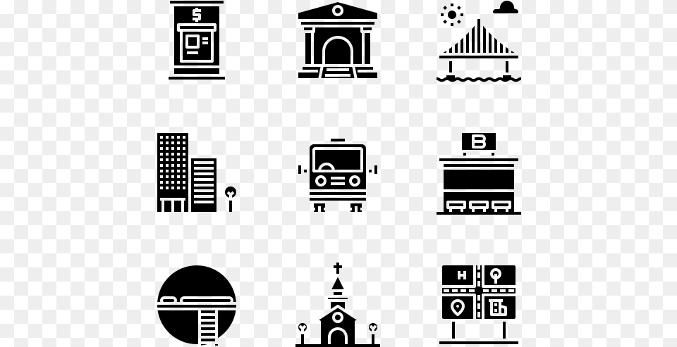 City Elements, Gray Png