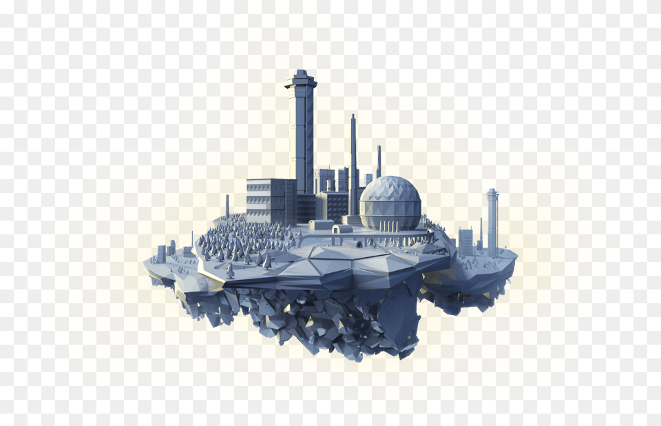 City Floating White Snow Sky Ftestickers Island Sellafield Ltd Free Png Download
