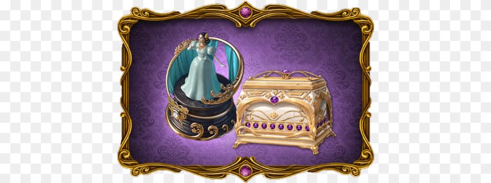 City Holiday Chest And Opera Diva Casket Fairy Tale, Treasure, Art, Porcelain, Pottery Free Png