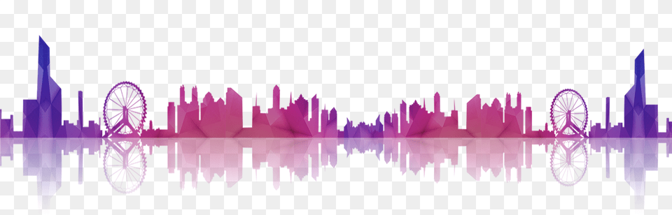 City In Pink And Purple, Art, Graphics Png Image
