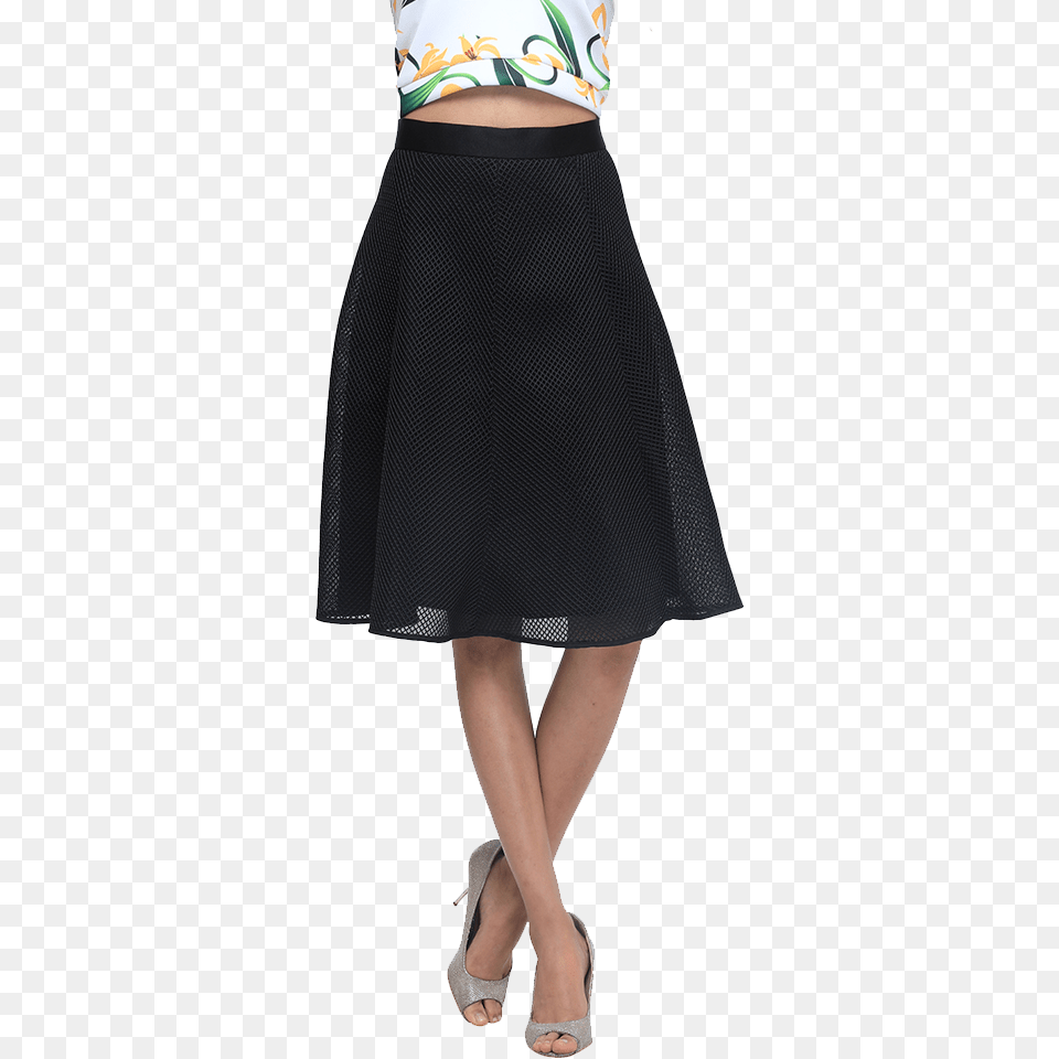 City Life Black Midi Skirt A Line, Miniskirt, Clothing, Person, Adult Png