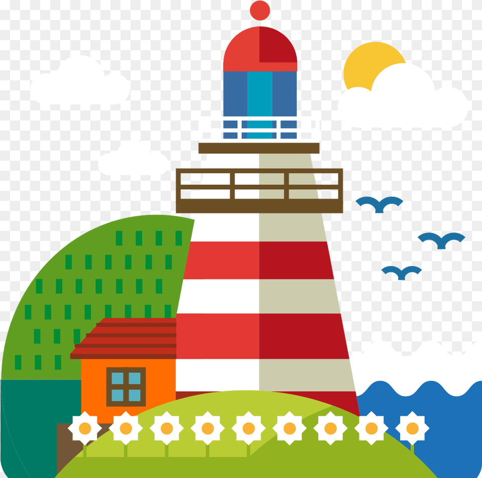 City Lighthouse Cartoon Photo Clipart Ship Light House Cartoon, Architecture, Building, Tower, Beacon Free Png Download