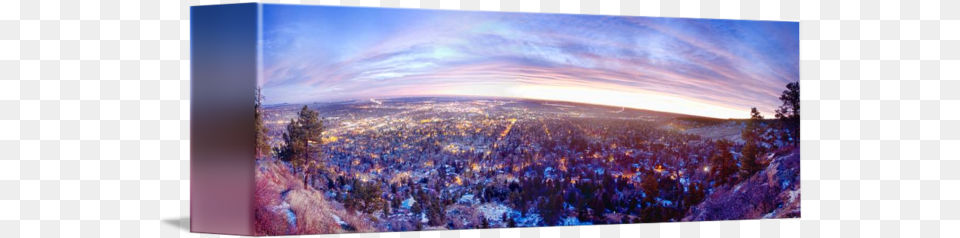 City Lights Boulder Colorado Panorama By James Aerial Photography, Landscape, Nature, Outdoors, Panoramic Free Png