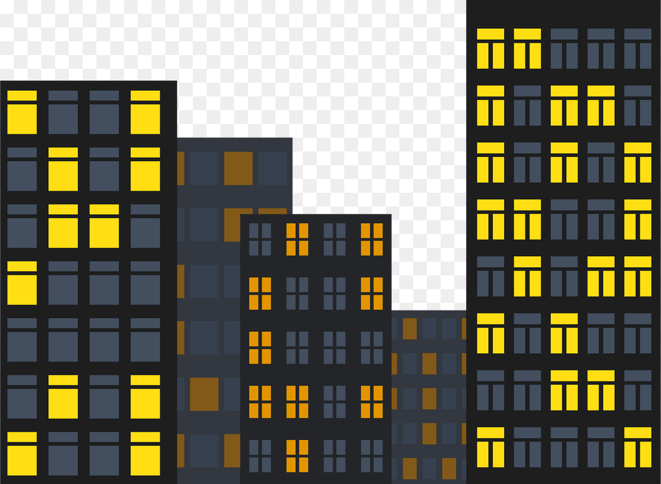 City Lights Clipart, Architecture, Building, Condo, Housing Free Png