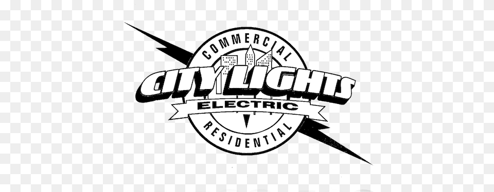 City Lights Electric Label, Logo, Architecture, Building, Factory Free Png