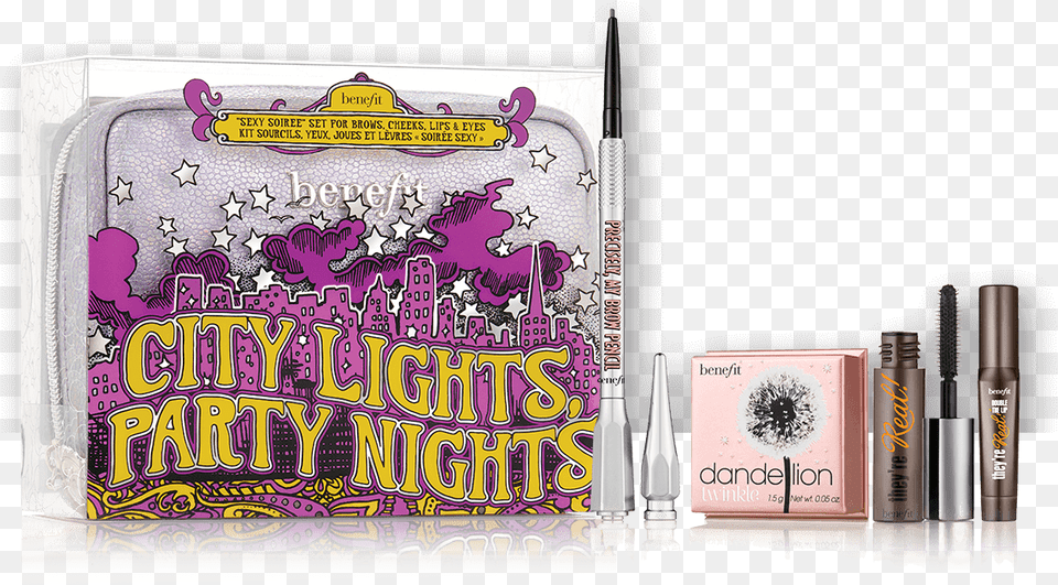 City Lights Party Nights Benefit City Lights Party Nights, Bottle, Cosmetics, Perfume, Lipstick Free Transparent Png