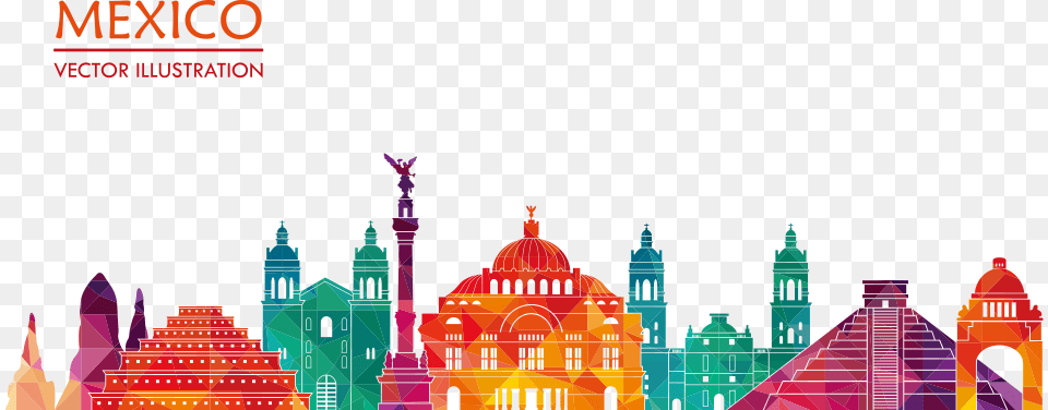 City Mexico Illustration Royalty Vector Drawing Mexico Vector Illustration, Architecture, Art, Building, Dome Free Png Download