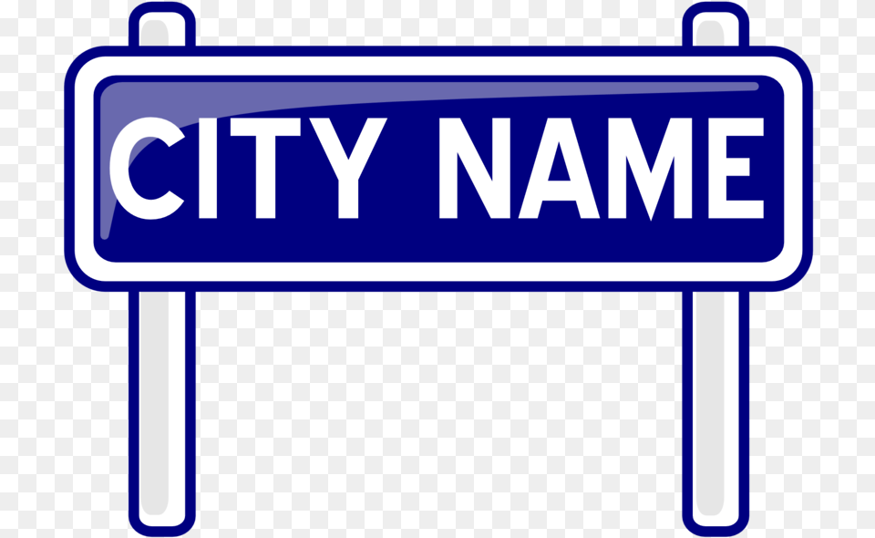 City Nameplate Sign Post Clip Art, Symbol, Road Sign, Text Free Png Download