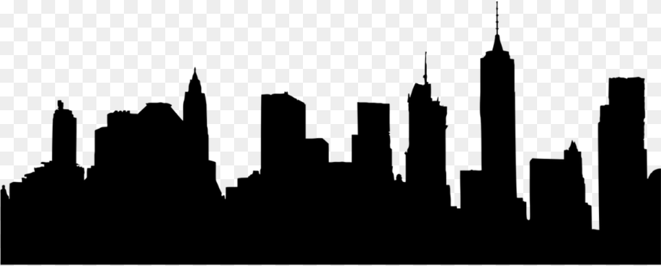 City Night Dark Sticker Friends New York Skyline, Gray Png Image
