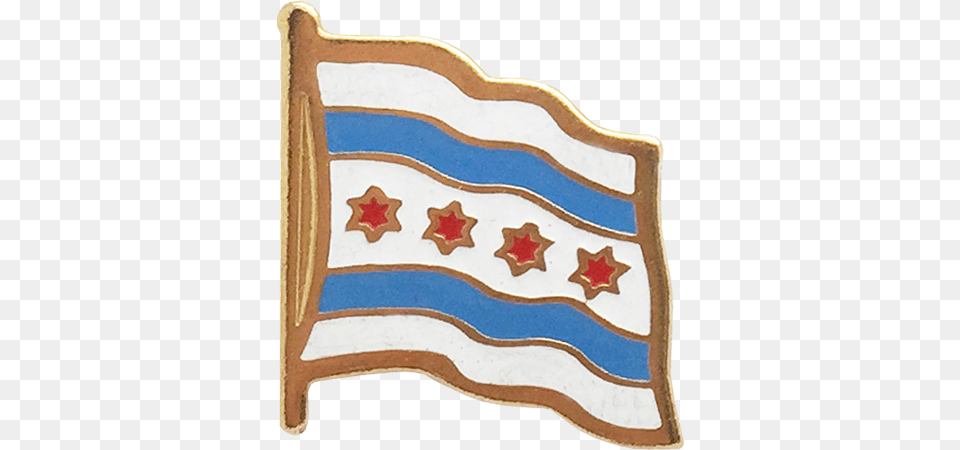 City Of Chicago Flag Lapel Pin Flag, Crib, Furniture, Infant Bed, Home Decor Free Png Download