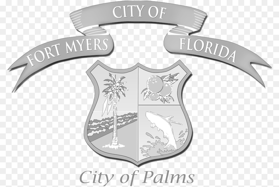 City Of Fort Myers Florida Ft Myers City Of Palms, Armor, Logo, Shield, Animal Png Image