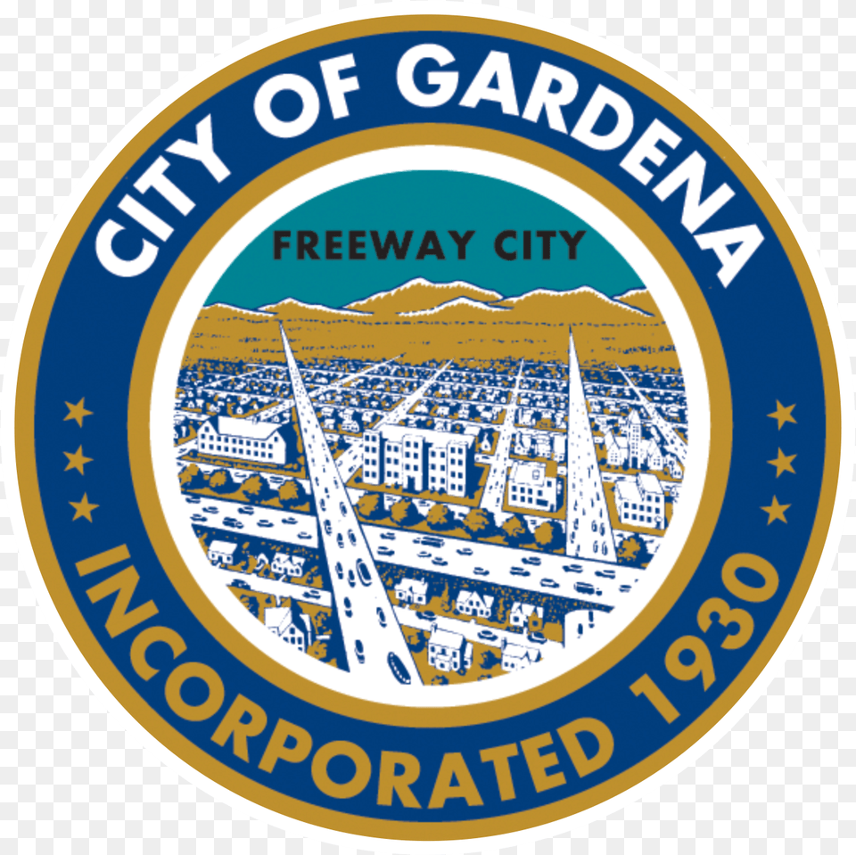 City Of Gardena Logo Imagetitle City Of Gardena Gardena, Badge, Symbol, Disk, Architecture Png