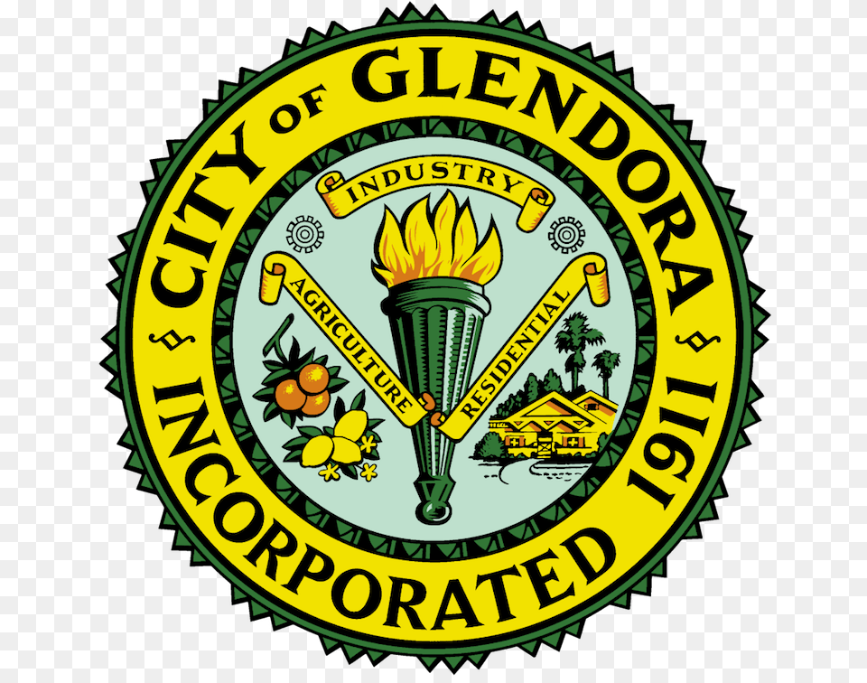 City Of Glendora, Logo, Badge, Symbol, Light Free Png Download