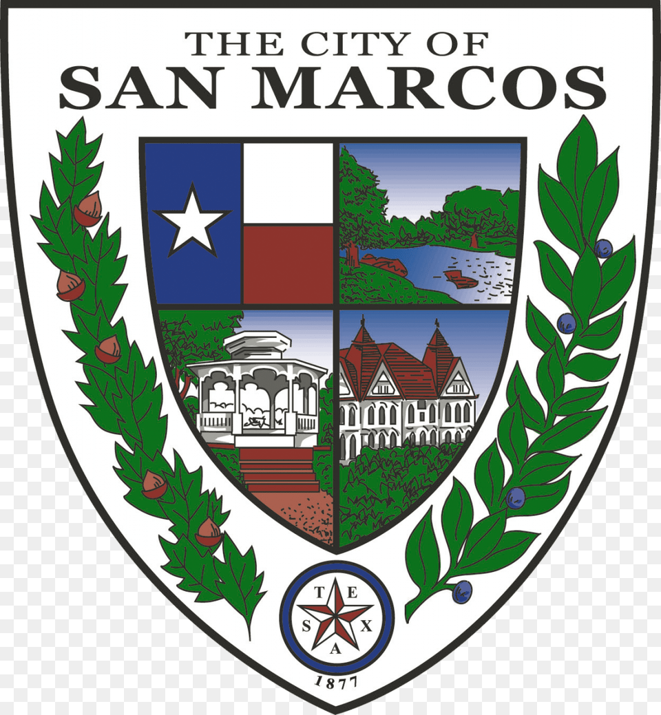 City Of San Marcos City Of San Marcos Texas Logo, Emblem, Symbol, Armor Free Png