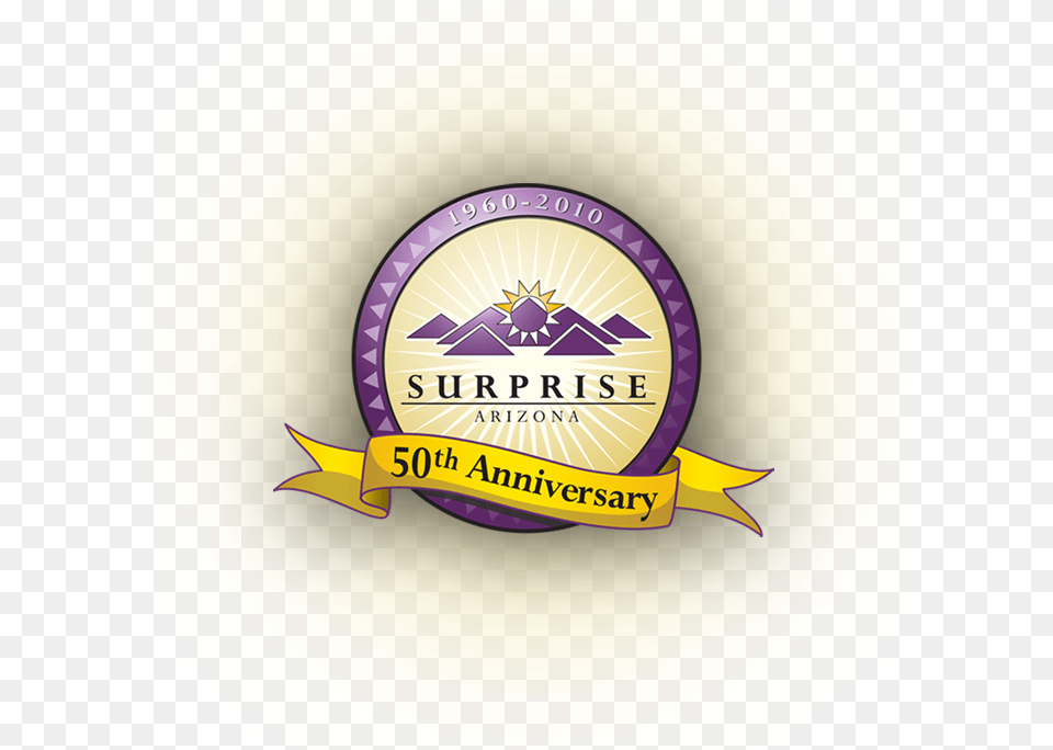 City Of Surprise 50th Anniversary City Of Surprise, Badge, Logo, Symbol Png