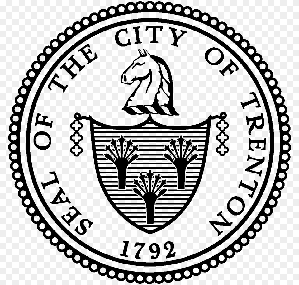City Of Trenton Logo 2 Seal Of The City Of Trenton, Emblem, Symbol, Money, Animal Png Image