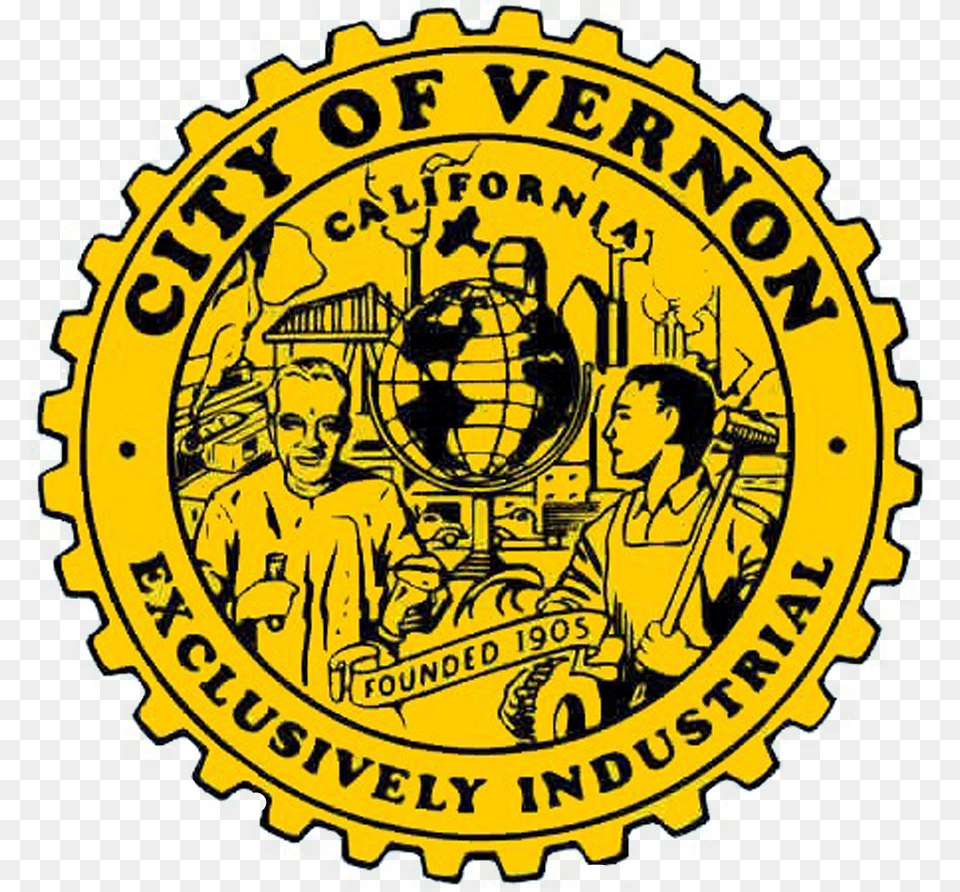 City Of Vernon, Logo, Symbol, Badge, Person Free Png Download