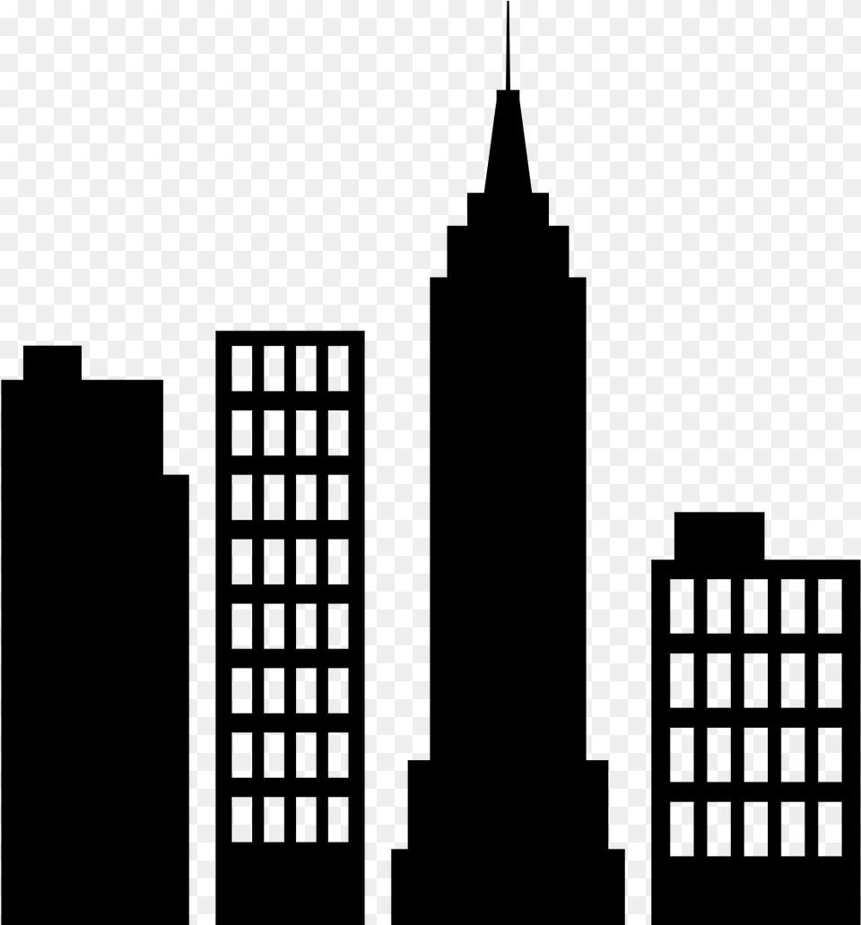 City Outline, Gray Free Png Download