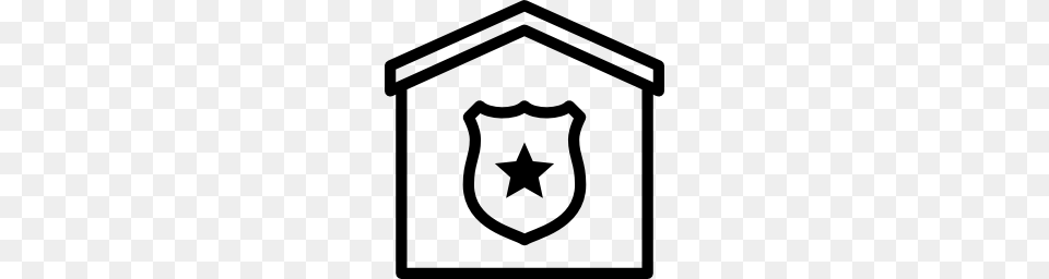 City Police Station Icon Ios Iconset, Gray Free Png