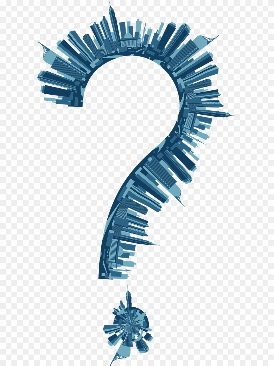 City Question Mark Unknown Photo Cityscape Question Mark, Outdoors, Water, Nature, Land Free Png