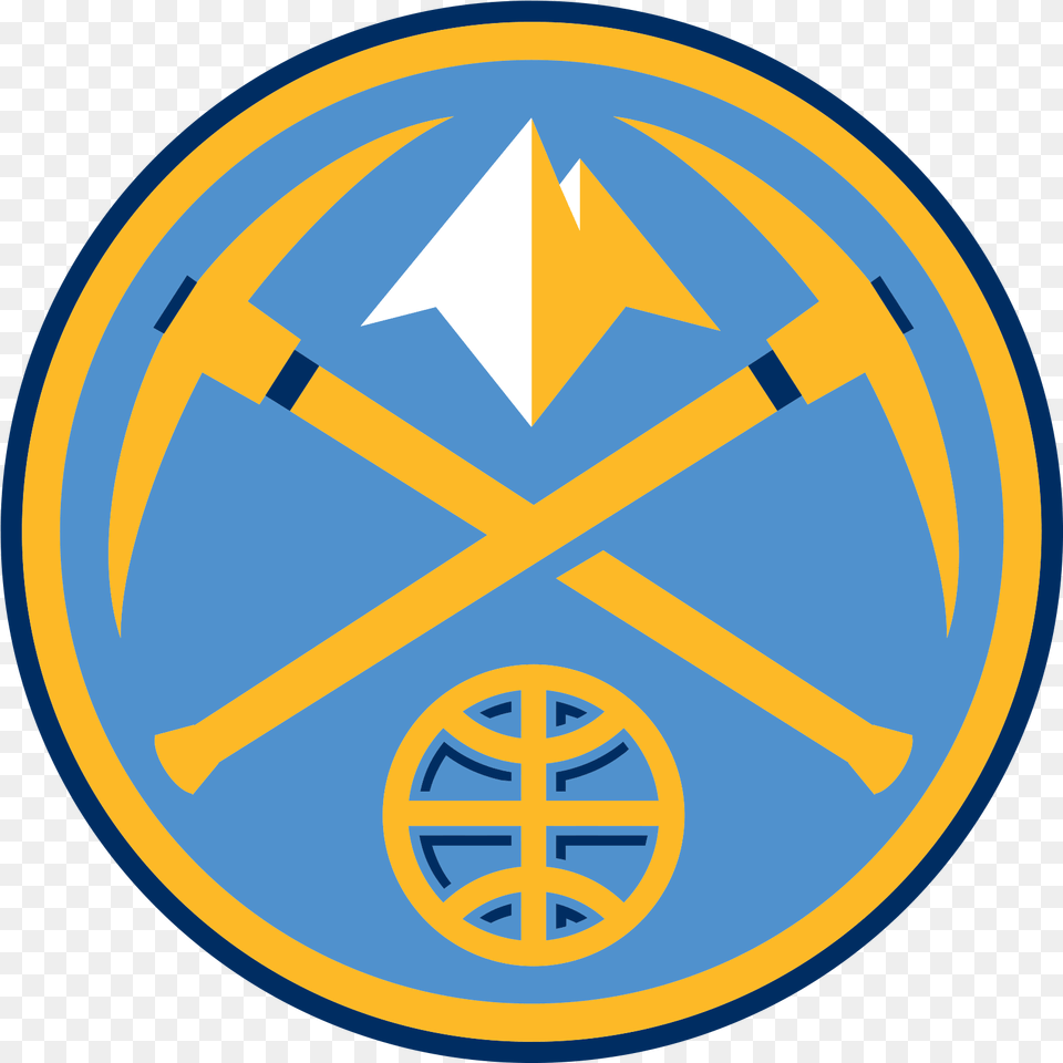 City San Thunder Oklahoma Denver Antonio Nuggets Clipart Denver Nuggets Secondary Logo, Badge, Emblem, Symbol Free Transparent Png