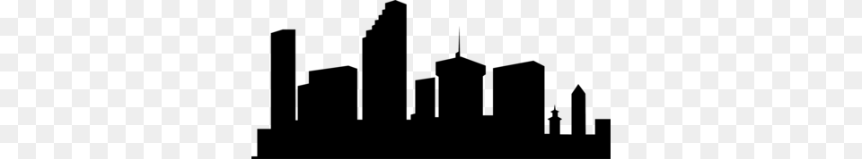 City Scape Clip Art, Gray Free Transparent Png