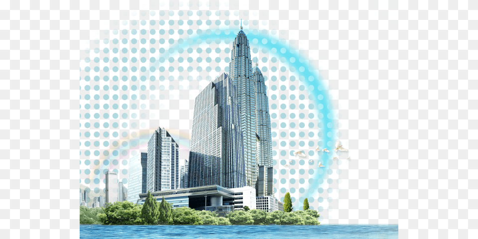 City Scape Clipart Twin Tower Malaysia, Metropolis, Skyscraper, Urban, High Rise Png