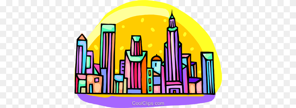 City Scene Royalty Vector Clip Art Illustration, Graphics Png
