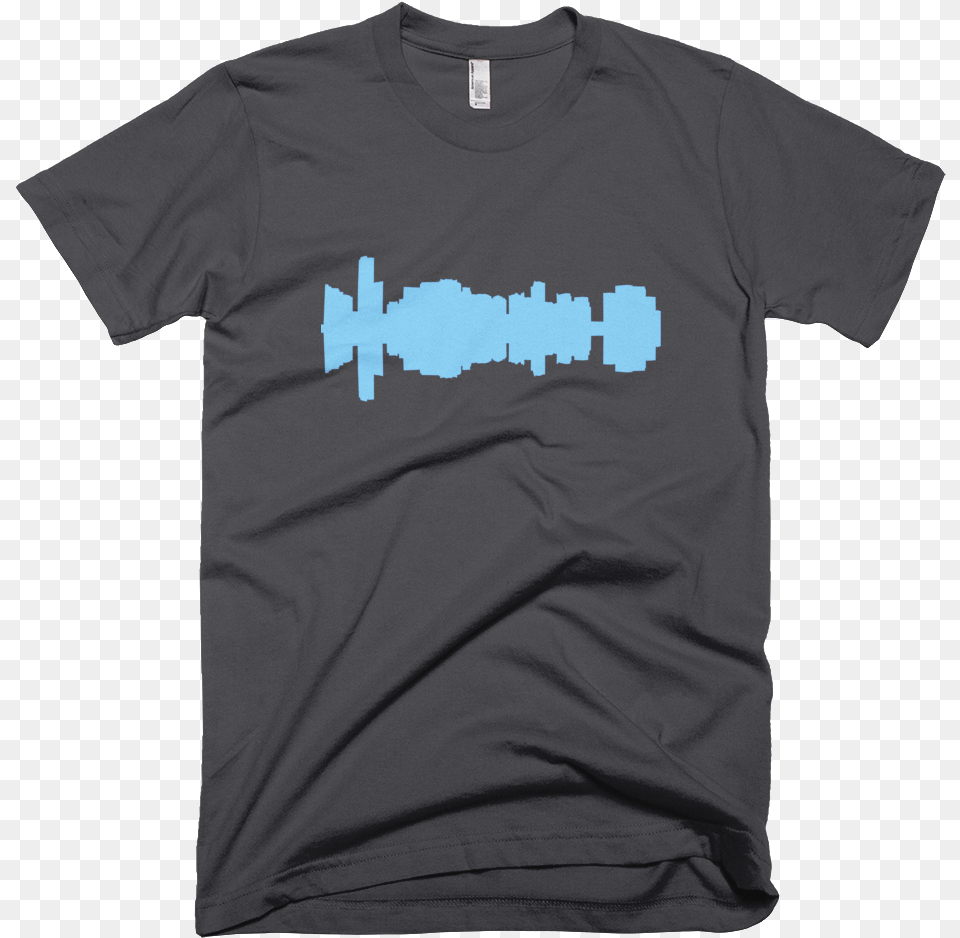 City Skyline Audio Wave T Shirt Lacrosse Stick Tshirt Version, Clothing, T-shirt Free Png Download