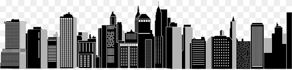 City Skyline Graphic Cityscape, Architecture, Building, High Rise, Metropolis Free Png Download