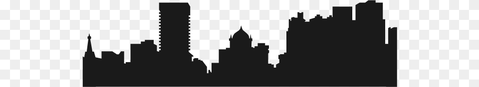 City Skyline Silhouette, Urban Png