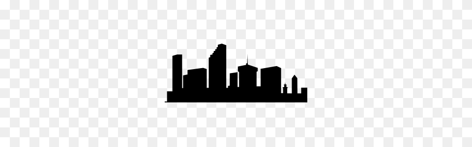 City Skyline Stickers Decals, Metropolis, Silhouette, Urban Free Png