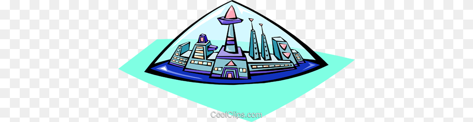 City Space Colony Under Dome Royalty Vector Clip Art, Outdoors, Hot Tub, Tub Free Png Download