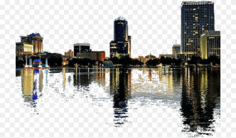 City Town Buildings Water Background Reflection, Architecture, Urban, Waterfront, Metropolis Free Png Download