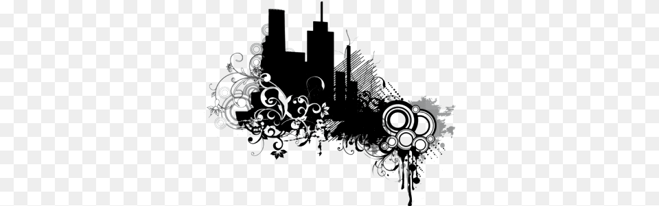 City Vector City Vector Black, Pattern, Chandelier, Lamp, Art Png