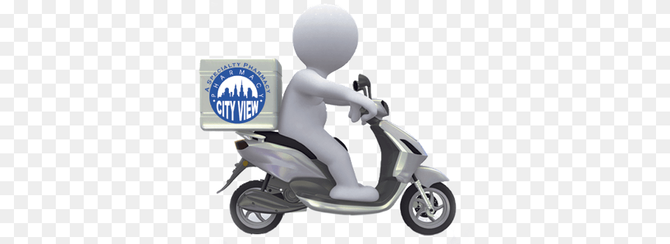 City View Pharmacy Is Your Delivery Pharmacy In Motorcycle For Delivery, Vehicle, Moped, Motor Scooter, Transportation Free Png