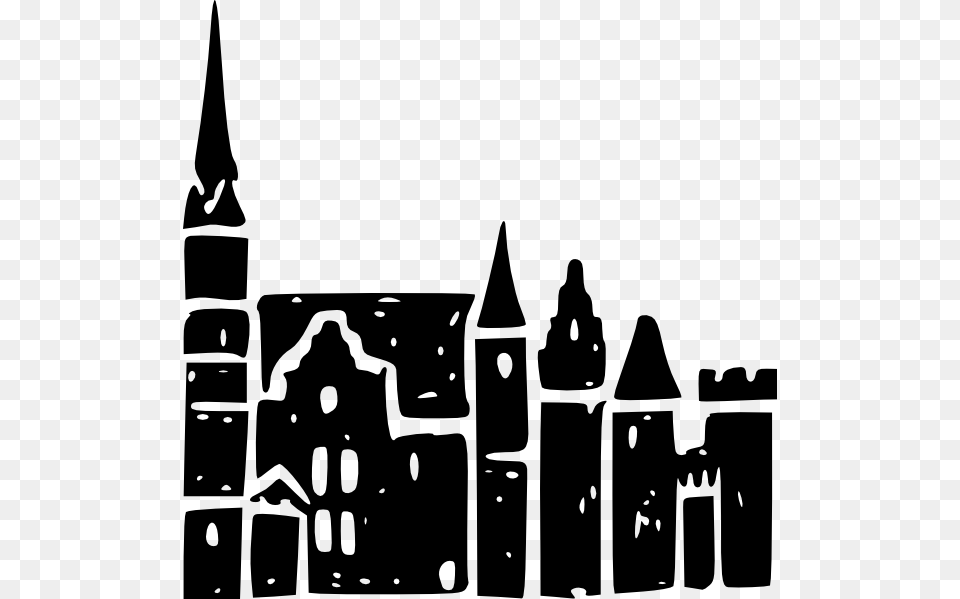 City View Svg Clip Arts Old Town Clipart, Architecture, Building, Spire, Stencil Free Transparent Png