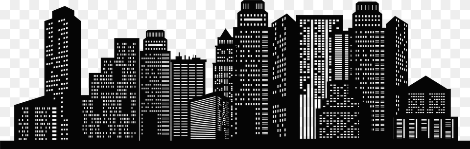 Cityscape Clipart, City, Urban, Metropolis, Art Png