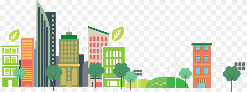 Cityscape Clipart Urban Population Living In City Clipart, Street, Road, Neighborhood, Metropolis Free Png Download